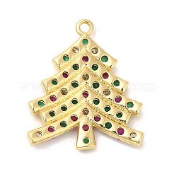 Rack Plating Brass Pave Cubic Zirconia Pendants&nbsp;KK-R150-06G