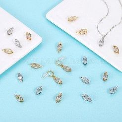 40Pcs 2 Colors Alloy Cubic Zirconia Pendants&nbsp;JX645A