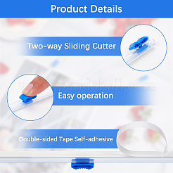 Plastic Reusable Cling Film Slide Cutter&nbsp;AJEW-CP0007-87A