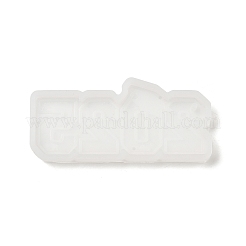 Diyシリコーンペンダント型  レジン型  粘土工芸の金型ツール  数2025  ホワイト  37x80x7mm  穴：2mm&nbsp;LS-SIMO-L001-01