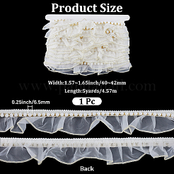 5 Yards Polyester Lace Ribbons&nbsp;OCOR-GF0006-14B-02