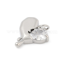 Brass Pave Cubic Zirconia Pendants&nbsp;KK-U062-35P