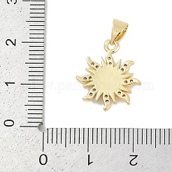 Brass Micro Pave Cubic Zirconia Pendants&nbsp;KK-Q028-29G-02