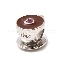 925 Sterling Silver Enamel European Beads&nbsp;STER-Z013-07P-08