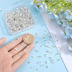 真鍮スナップオンベイル600個  ペンダント用  銀  7x3x3mm  穴：6x2mm&nbsp;KK-SP0002-21