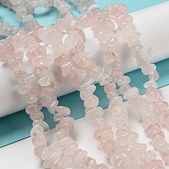 Natural Rose Quartz Chips Beads Strands&nbsp;F007-3