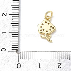 Brass with Rhinestone Charms&nbsp;KK-CBAD872-01G-07