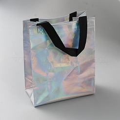 レーザーキャンバスの再利用可能なバッグ  ショッピングバッグ  長方形  カラフル  25x19.5x9.5cm&nbsp;LS-ABAG-WH20010-04