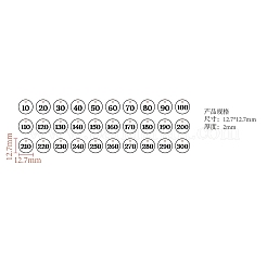 透明アクリルロックステッチマーカーセット  フラットラウンド  数  1.25x0.2cm  穴：1.6mm  30個/セット&nbsp;TOOL-WH0059-054A
