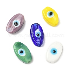 Handmade Evil Eye Lampwork Beads Strands&nbsp;LAMP-G168-06