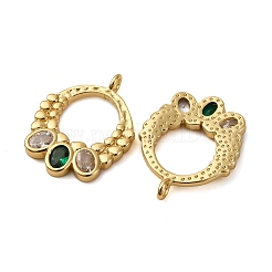 Brass Micro Pave Cubic Zirconia Pendants&nbsp;KK-P308-77G