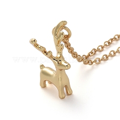 Brass Pendant Necklaces&nbsp;NJEW-G335-23G