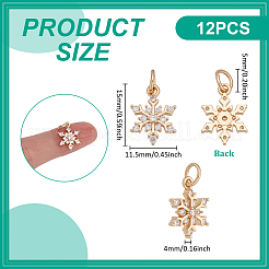 12Pcs Rack Plating Brass Micro Pave Cubic Zirconia Charms&nbsp;KK-UN0005-49