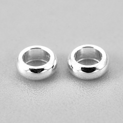 201ステンレススチールスペーサービーズ  リング  銀  4x1.5mm  穴：2mm&nbsp;STAS-D448-032S