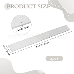 304ステンレス鋼ブランクシート  長方形  ステンレス鋼色  300x30x3mm&nbsp;STAS-WH0044-115A
