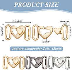 12Pcs 3 Colors Alloy Clasps&nbsp;FIND-AR0006-34