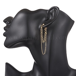 Brass & 304 Stainless Tassel Steel Stud Earrings&nbsp;EJEW-JE06879