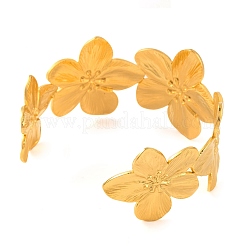 304 Stainless Steel Open Cuff Bangles for Women&nbsp;BJEW-G711-01D-G