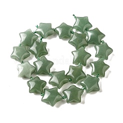 天然石グリーンアベンチュリンビーズ連売り  シードビーズで  スター  20x21x10mm  穴：1.2mm  約19個/連  15.59''~16.02''（39.6~40.7センチメートル）&nbsp;G-U023-C01-02