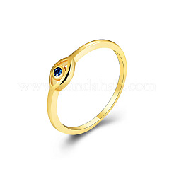 Evil Eye 925 Sterling Silver Micro Pave Cubic Zirconia Finger Rings for Women&nbsp;FS-WG42376-06