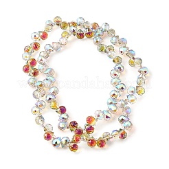 Electroplate Glass Beads Strands&nbsp;EGLA-D030-17Y