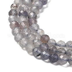 Natural Cordierite/Iolite/Dichroite Beads Strands&nbsp;G-B145-A04-3mm