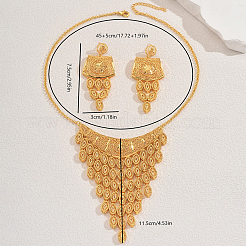 Brass Hollow Multi-layer Tassel Necklace & Earring Sets for Women Events&nbsp;ZU2503