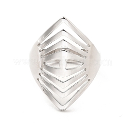 Non-Tarnish 201 Stainless Steel Wide Eye Adjustable Ring for Women&nbsp;RJEW-F131-04P
