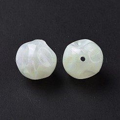 不透明なアクリルビーズ  キラキラビーズ  ツイストラウンド  甘露  15.5x14.5x15.5mm  穴：1.8mm  約230個/500g&nbsp;OACR-E014-16H