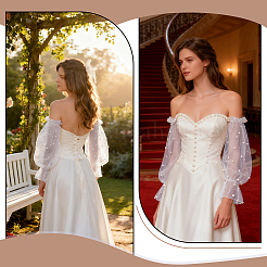 Polyester Detachable Mesh Puff Sleeves&nbsp;AJEW-WH0485-43B