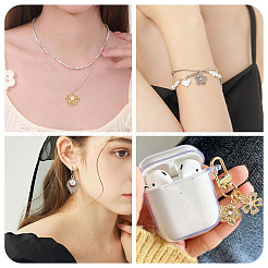 32Pcs 8 Styles Alloy Rhinestone Pendants&nbsp;FIND-TA0006-35