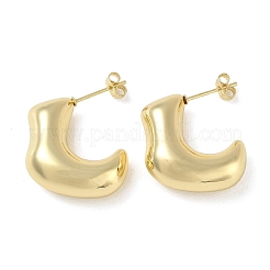 Brass Stud Earrings for Women&nbsp;KK-CBAD851-17G