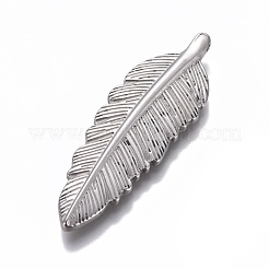 304ステンレスペンダント  羽  アンティークシルバー  50x16x4mm  穴：1mm&nbsp;STAS-E474-20