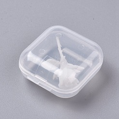 Diyクリスタルエポキシ樹脂材料充填  花バラ  ディスプレイ装飾用  透明ボックス付き  ホワイト  36x22x15mm&nbsp;DIY-WH0152-84D-02