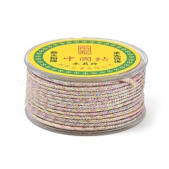 11mの編み込みナイロン中国結びコード  ジュエリー作成用ナイロンジュエリーコード  ミスティローズ  2mm  約12.03ヤード（11m）/ロール&nbsp;WCOR-B001-2mm-08