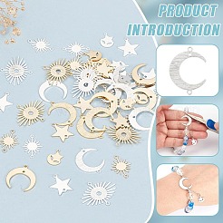 48Pcs 12 Styles Brass Link Connectors&nbsp;FIND-BC0013-58