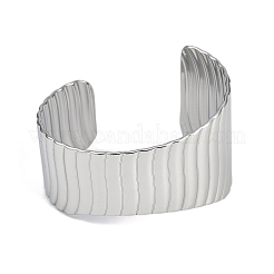 304 Stainless Steel Cuff Bangles for Women&nbsp;BJEW-Z077-04P