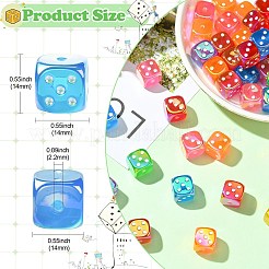 UV Plating Opaque Acrylic Beads&nbsp;JACR-CJC0002-03