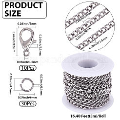 1Roll Aluminium Curb Chains&nbsp;CHA-BM0001-05P
