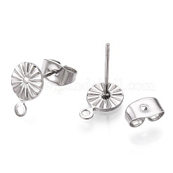 Non-Tarnish 304 Stainless Steel Stud Earring Findings&nbsp;STAS-E192-01P-03