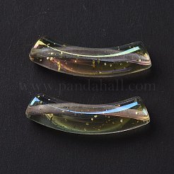 UV Plating Iridescent Transparent Acrylic Beads&nbsp;OACR-A016-02