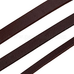 平牛革紐  ジュエリー作りのための  ココナッツブラウン  8x3mm&nbsp;WL-GF0001-09B-02