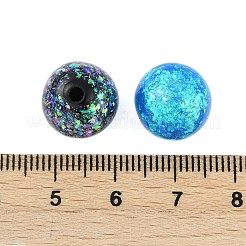 プラスチックビーズ  ラウンド  合成オパールと  半孔  ミックスカラー  13x11.5mm  穴：2mm&nbsp;FIND-I041-01B