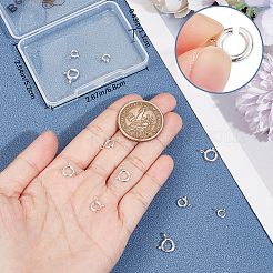 12 個 4 スタイル 925 スターリングシルバー引き輪  リング  スタンプ925個付き  銀  7~11.5x6~9.5x1~2mm  穴：1.5~2mm  3個/スタイル&nbsp;STER-BBC0005-97P