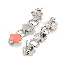 304 Stainless Steel Enamel Stud Earrings&nbsp;EJEW-S229-14P-01