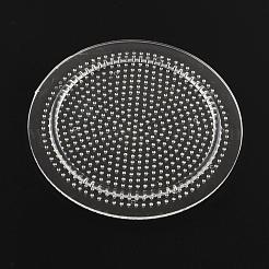 3x2.5mmミニアイロンビーズフラットラウンドペグボード  透明  85x2.5mm&nbsp;DIY-Q009-06