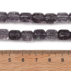 透明ガラスビーズ連売り  ファセットバレル  ブラック  9x7.5x8mm  穴：1.2mm  約40個/連  14.37''（36.5センチメートル）&nbsp;GL-A001-01A-09