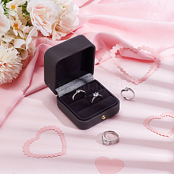 Imitation Leather Wedding Ring Gift Storage Boxes&nbsp;CON-WH0086-154B