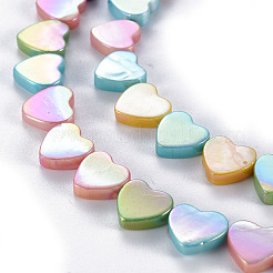 Electroplated Natural Freshwater Shell Beads Strands&nbsp;SHEL-N026-170