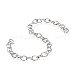 Brass Textured Cable Chains&nbsp;CHC-K010-02P